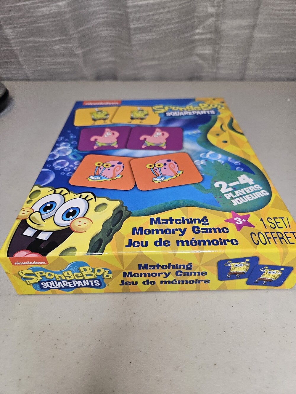 SpongeBob SquarePants Memory Game Nickelodeon Edition Ages 3+ New
